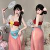 Exotic Ancient Charm Lingerie Set - Pure Desire Flowing Dance Sleeve Hanfu Style Pajamas, Removable 2865