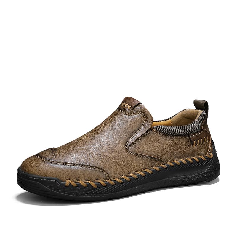 Fashion Summer Walk Style Loafers Slip-On Men's Casual Shoes Non-Slip Outdoor Driving Shoes Retro Style Male Hiking Footwear Moccasins