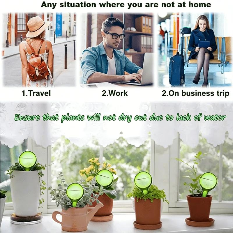 10PCS Plant Watering Bulbs Automatic Self-Watering Globes Plastic Balls Garden Water Device Watering Bulbs For Plant Promotion