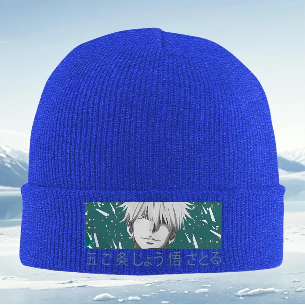 Anime Character Art Face Background Unisex Women Unisex Knitted Hat Beanie Pullover Cap Winter Thermal Warm Christmas Outdoor
