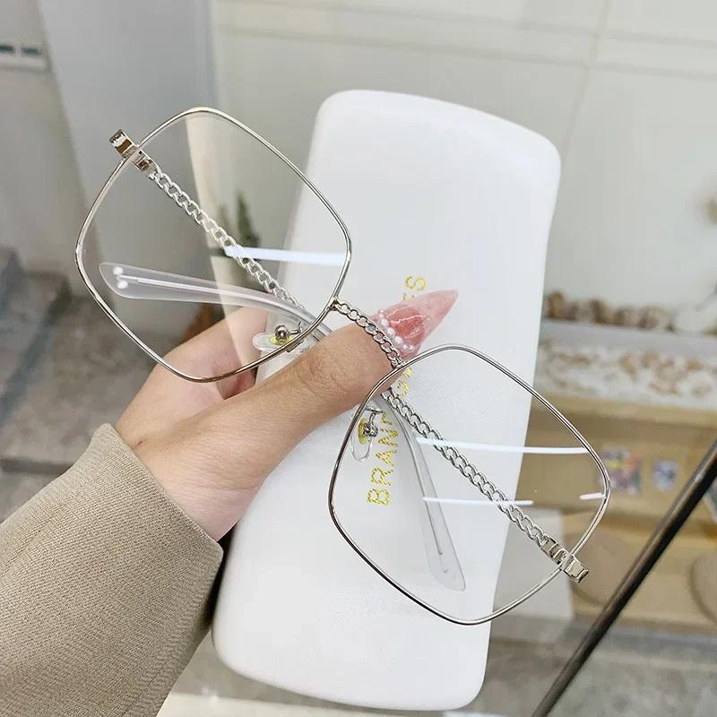 New Classic Oversize Sunglasses Women Brand Designer Metal Big Frame Luxury Shades Sun Glasses Eyewear