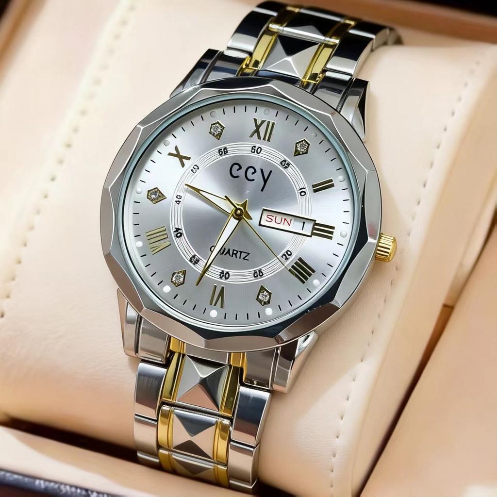 Waterproof luminous new men's watch belt quartz watch