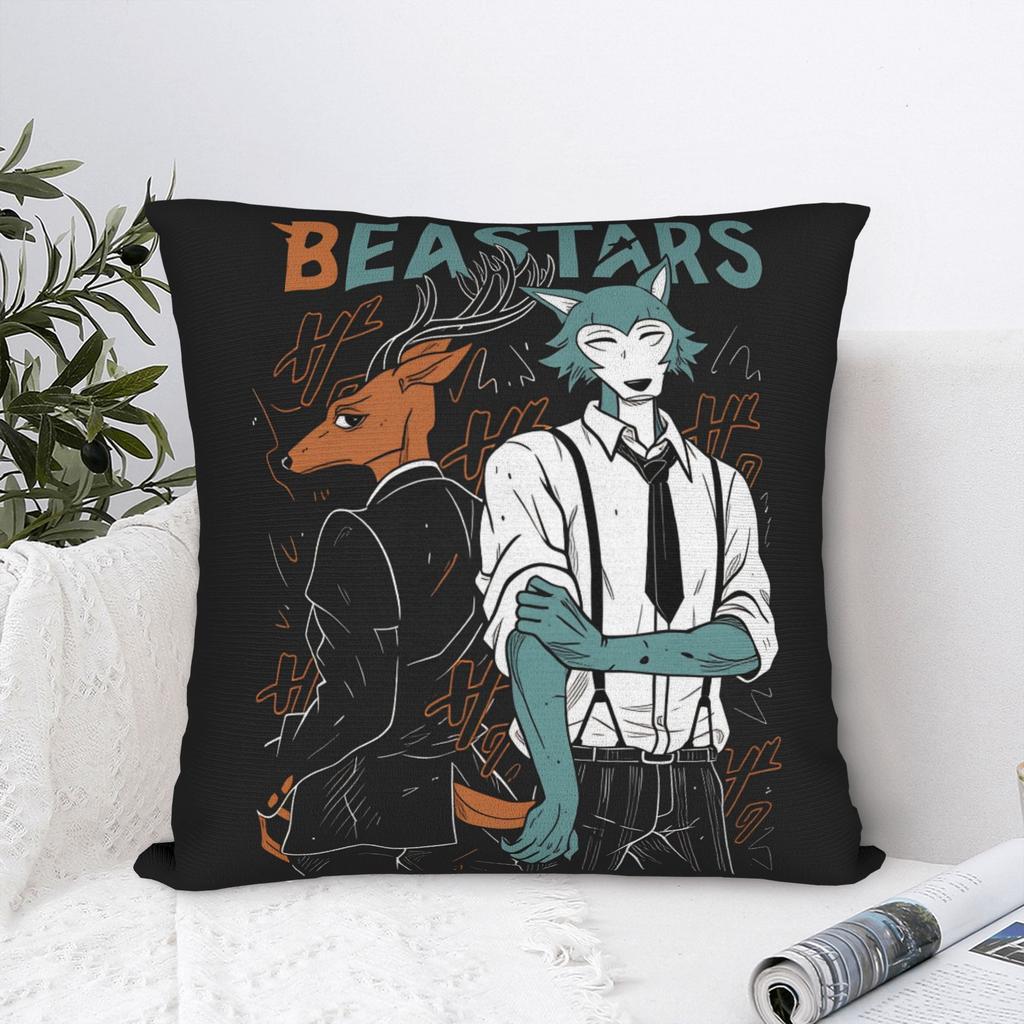 B-Beastarsss Legoshi & Louis Pillow Case Custom Pillow Cover Kawaii Cushion Cover For Sofa Bedroom Home Decor