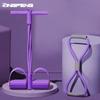  Tendeur à quatre tubes Multifonctionnel Fitness Ménager Yoga Renforcement Abdominal Bande Élastique Corde de Tension Assistive pour Sit-Up