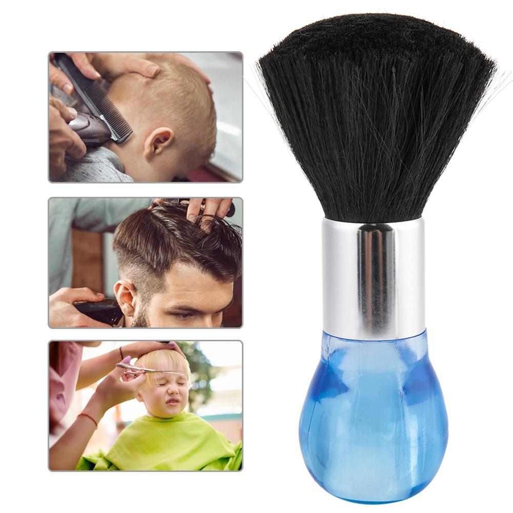 Neck Face Duster Brush Barber Hair Clean Hairbrush Cutting Hairdressing Styling Tool (Blue)