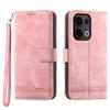 DIERFENG DF-03 For Oppo Reno13 Pro 5G Leather Case Lines Imprint Wallet Phone Cover