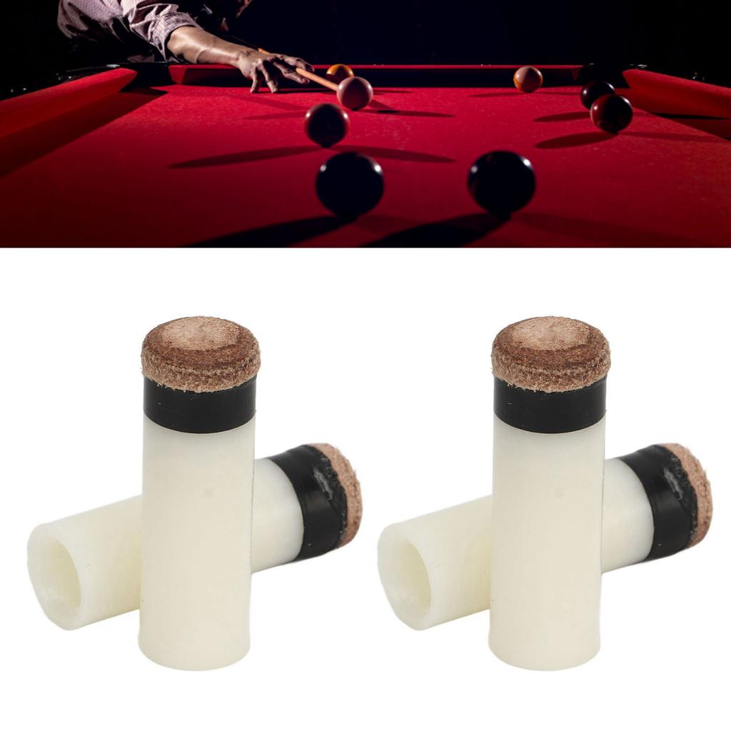 12PCS Pool Cue Tips 11mm PU Leather and Plastic Universal Cue Tip Replacements for Billiard Hall