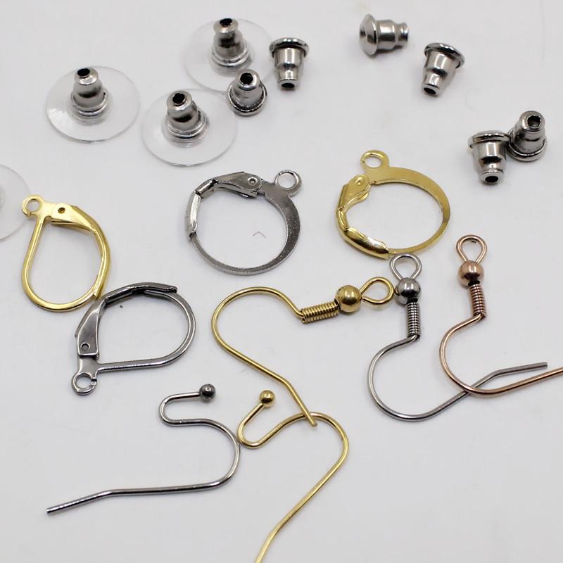 Diy Jewelry Accessories Stainless Steel Color Retention Handmade Beaded Material Earring Material Ear Hook Earring Buckle Accessories