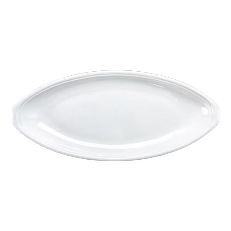 Huihuang White Melamine Oval Fish Platter