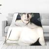 L-Leon Kennedy Game Blanket Portable Fleece Sofa Throw Blanket for Couch Bedding Travel Throws Bedspread Quilt