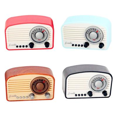 Miniature Retro-Radio Scale Model Ornaments Dollhouse Mini Old-Fashion Radio Simulation Models Home Desktop Decor-Crafts