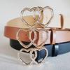 New Korean-style Fashionable and Versatile Women's Belt, A Casual Heart-shaped Belt with A Versatile Decorative Heart Buckle