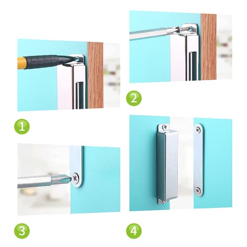 YUQI? Strong Magnetic Catch, Stainless Steel, 30kg Capacity, Magnetic Catch Latch, Door Stopper for Furniture Doors, Cupboards, and Cupboards (Pack of