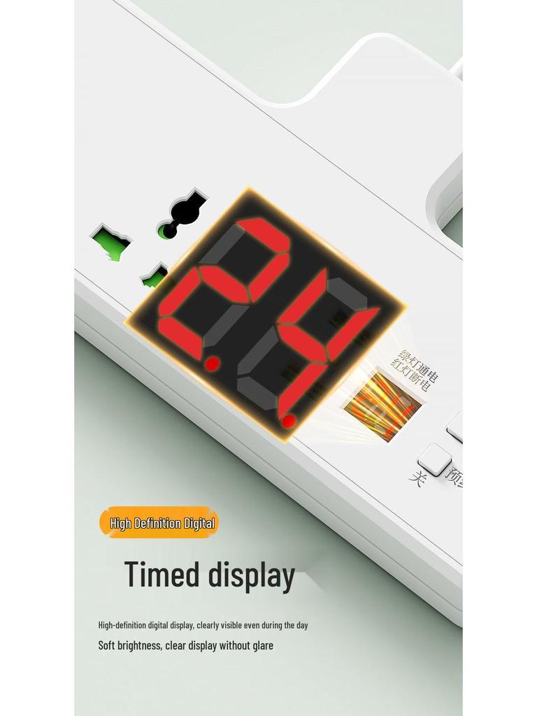 International Smart Timer Socket with Overcharge Protection (Hong Kong, Israel, South Korea, Russia, Europe, Australia Compatible).