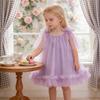 Girls Princess Dress 2026 Floral Tulle Puff Skirt Baby Kids Party