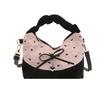 Niche design bow underarm bag women's handbag fashion shoulder messenger bag sweet baguette bag
