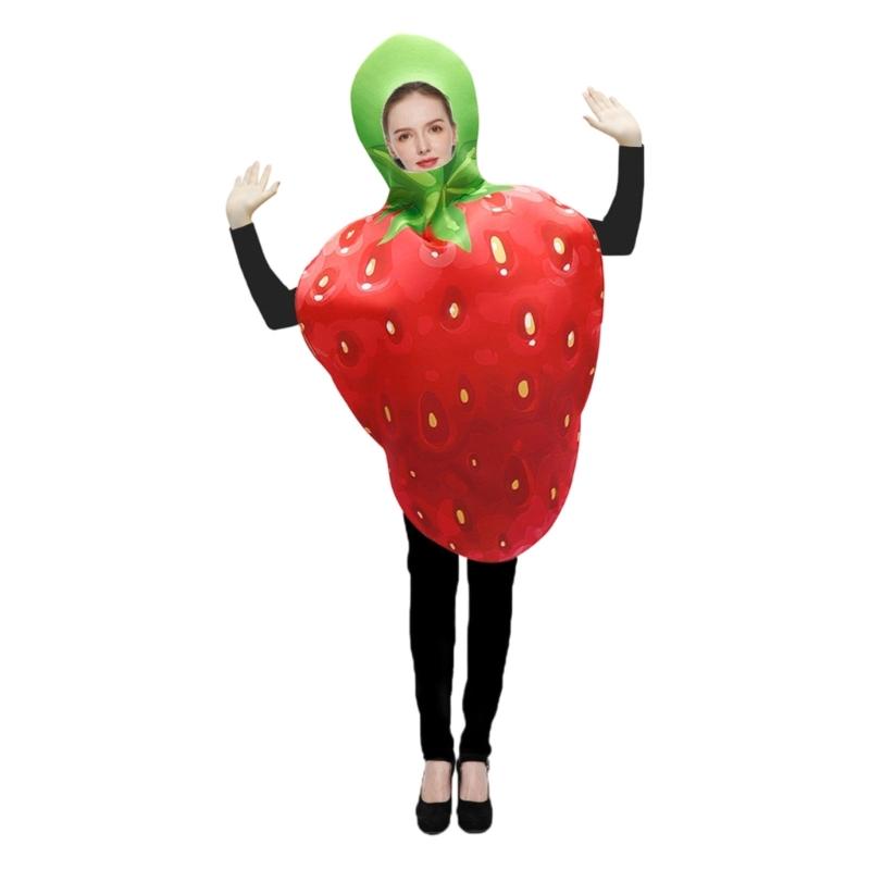 Bequemes Erdbeer/Avocados/Fisch Outfit Partydekoration Rollenspiel-Outfit Geschenk für Erwachsene Kinderpartys Veranstaltung