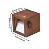 Hand Crank Photo Flip Book 3.9x3.1x3.1inch Creative Versatile for Special Occasions Lightweight Wood