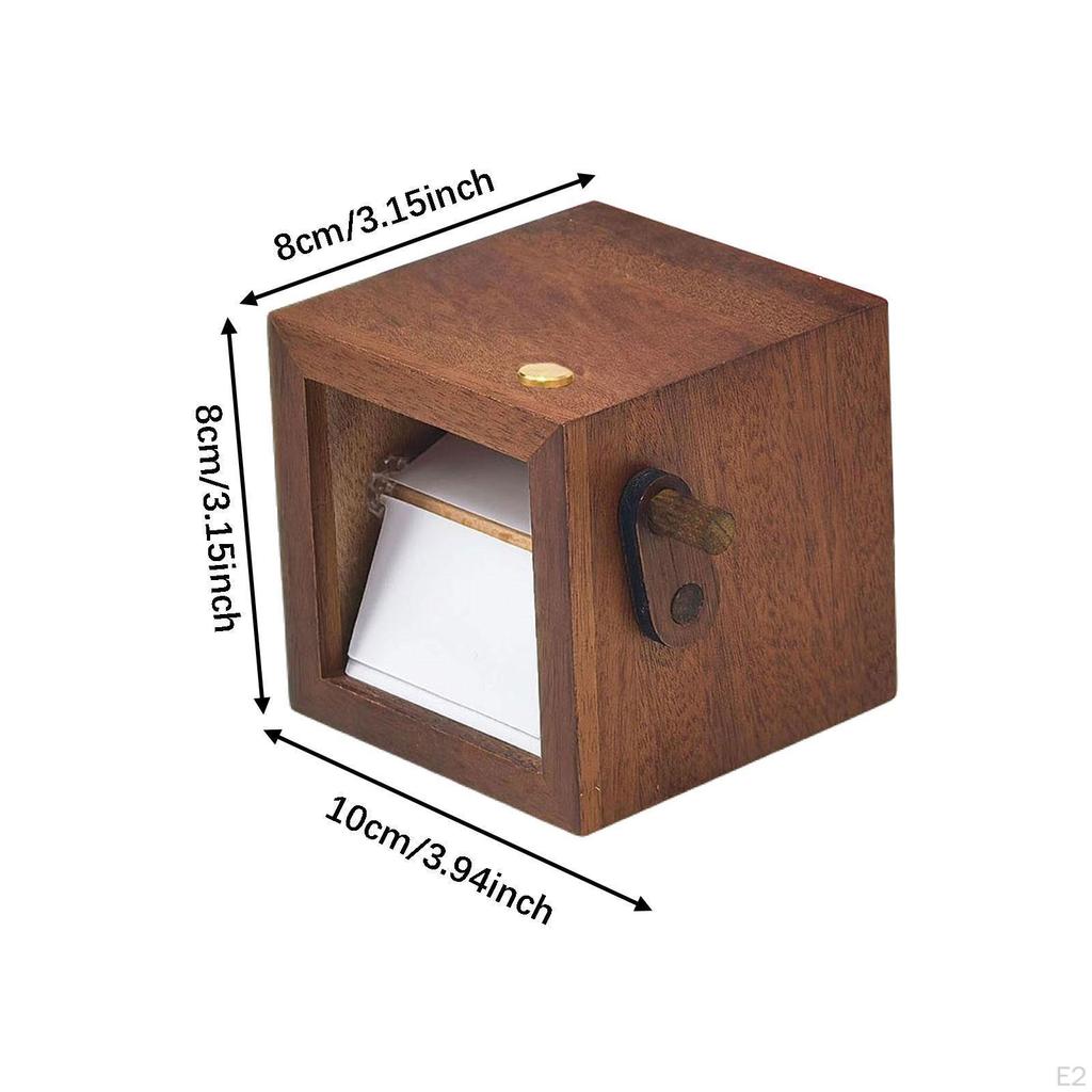 Hand Crank Photo Flip Book 3.9x3.1x3.1inch Creative Versatile for Special Occasions Lightweight Wood