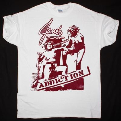 NOVÉ Pánské tričko s krátkým rukávem Jane's Addiction, bílé, bavlna, BT645, Unisex