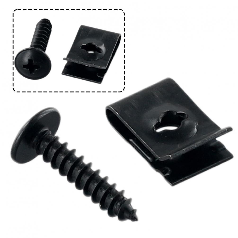 U-type Clips Accessory Black Panel Fasteners Parts