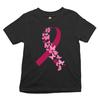 Butterflies Pink Ribbon Youth Kids Boys T-Shirt Breast Cancer Awareness Hope Kids