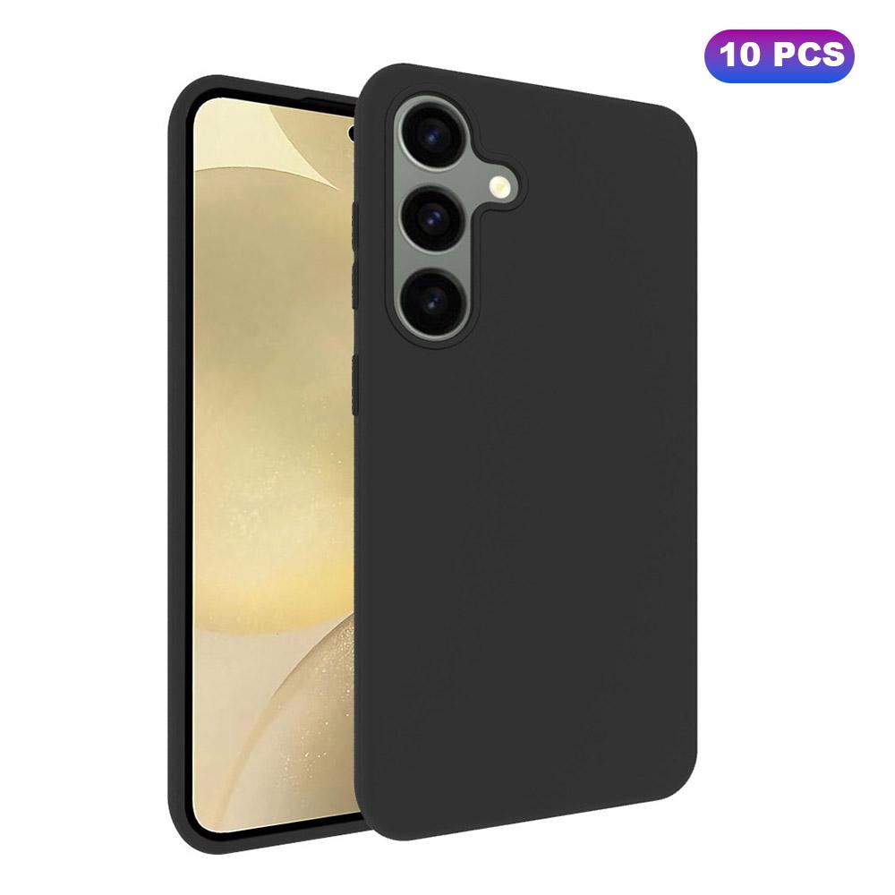 

10Pcs/Pack for Samsung Galaxy S24 TPU Case Anti-fingerprint Matte Phone Cover Black