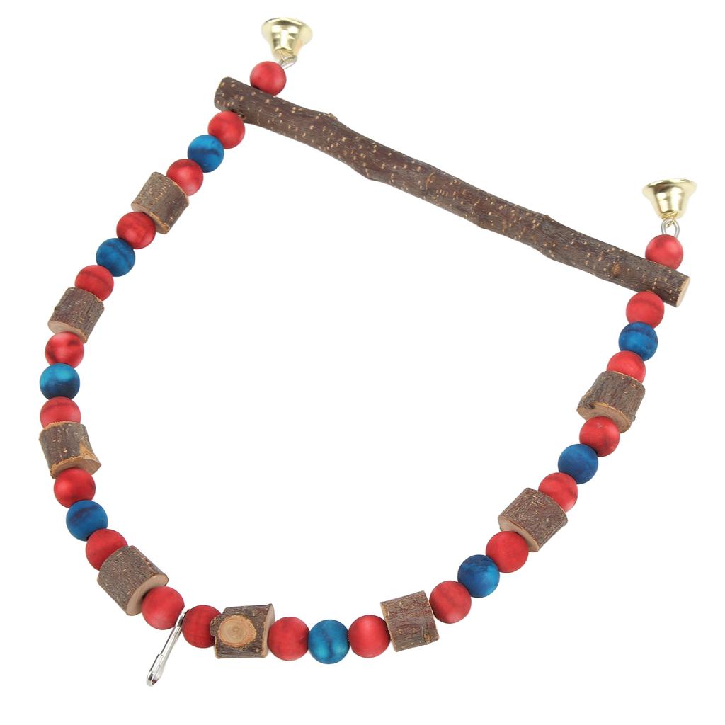 Bird Swing Toy Hanging Standing Parrot Cage Toy with Hook for Lovebirds Finches Parakeets