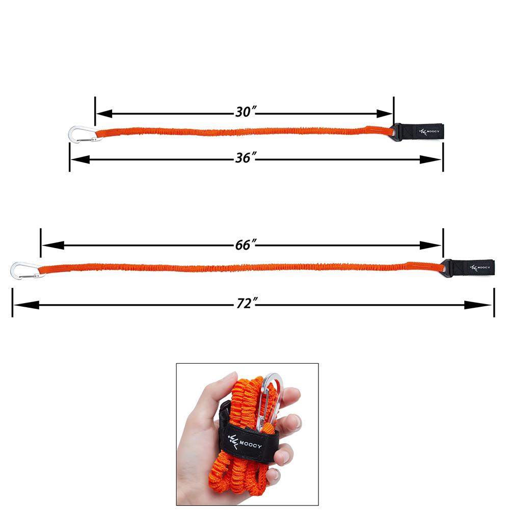 1PC Elastic Kayak Paddle Leash Adjustable Kayak Rod Lanyard With Safety Hook Fishing Rod Leash Tie Rope Rowing Boat Accessories