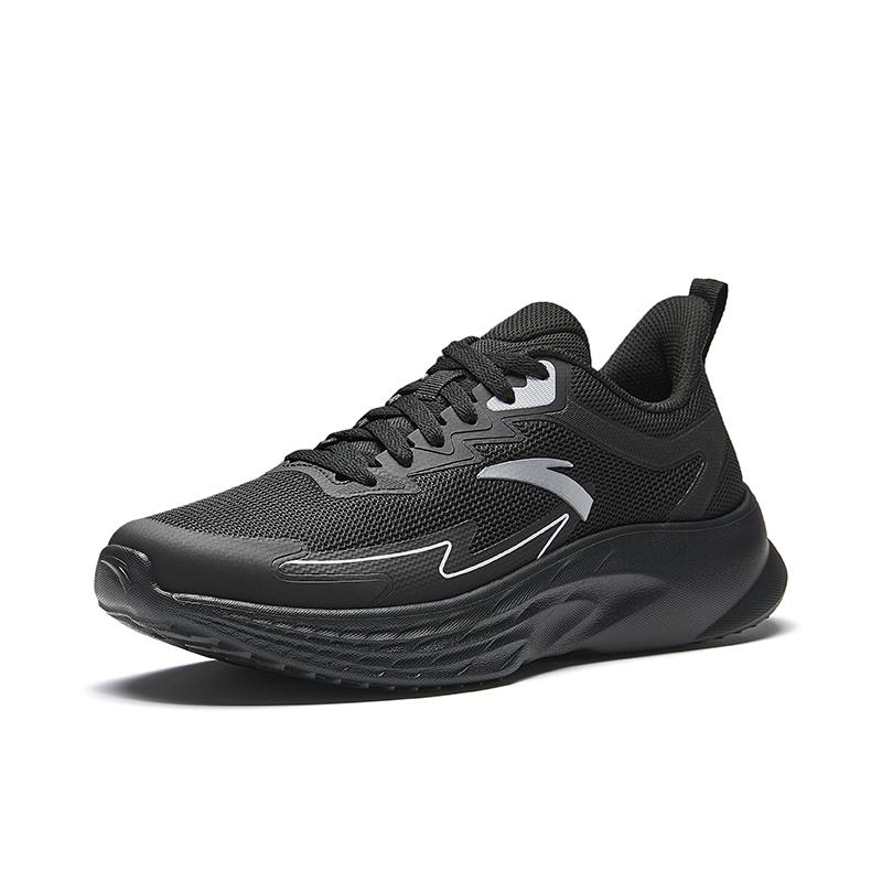 New Anta Slip-Resistant Breathable Coverage Low-Top Casual Running Shoes Men's Basic Black 912525571-4