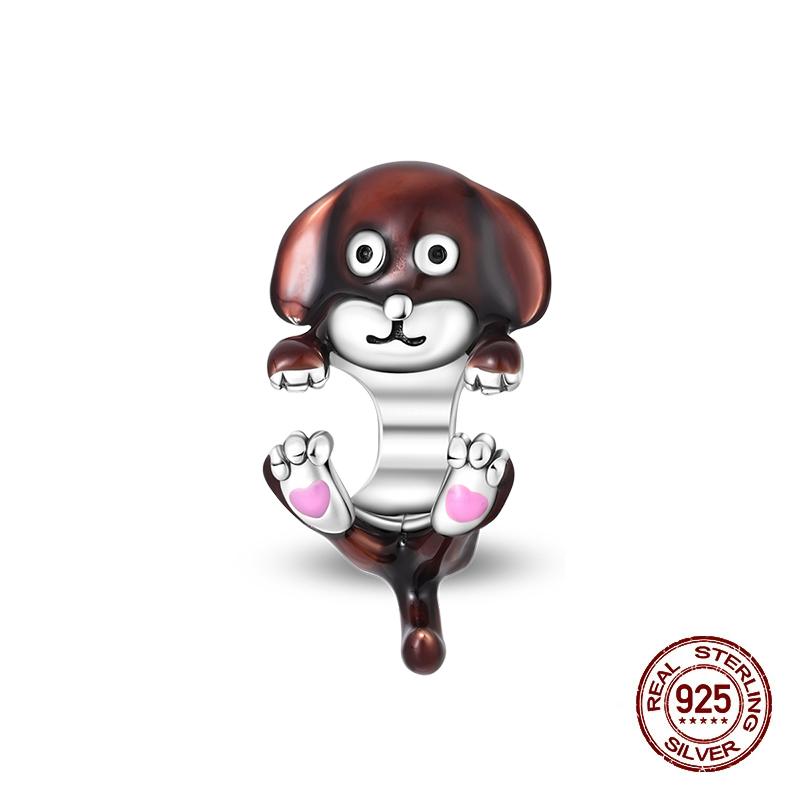 Charms Kupferrosa Katze Eule Tier Herz Zirkonia Charm Perlen Passen Original Armbänder Feiner DIY Schmuck