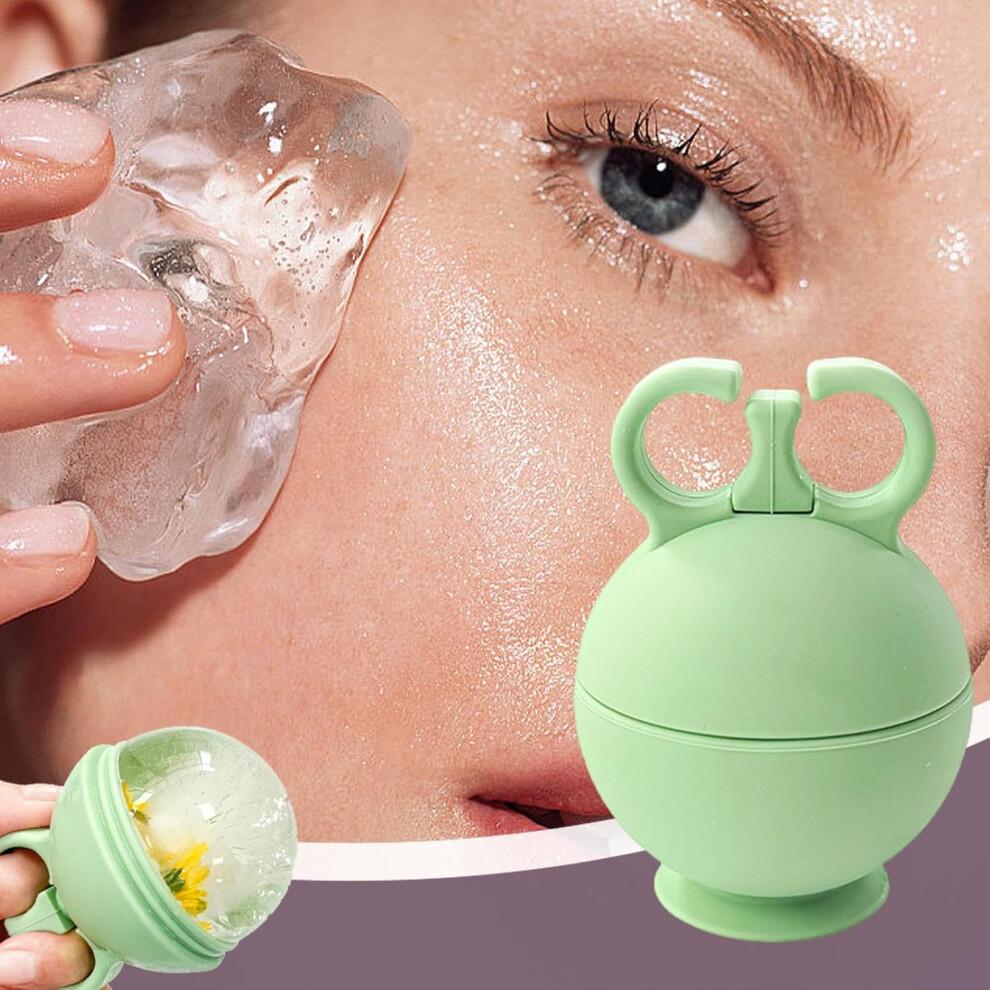 Ice Face Mould Silicone Face Ice Mould Spherical Face Ice Mould Roller For Face Women Reusable Green