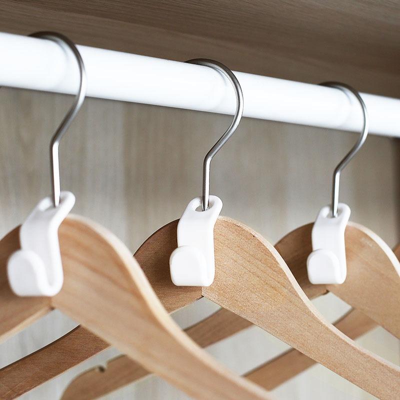 30/60pcs Clothes Hangers Connector Hooks Cascading Hooks Bedroom Closets Space Saving Connection Hooks Clothes Organizer Hangers