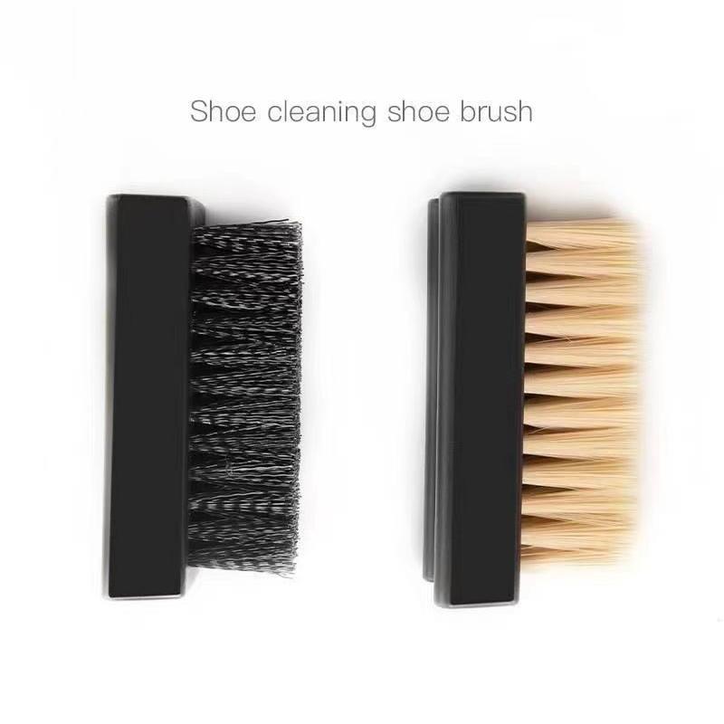 1 Pair Of Nylon Shoe Brushes, With Soft And Hard Bristles Suitable For Deep Cleaning, A Durable Household Shoe Care Tool.
