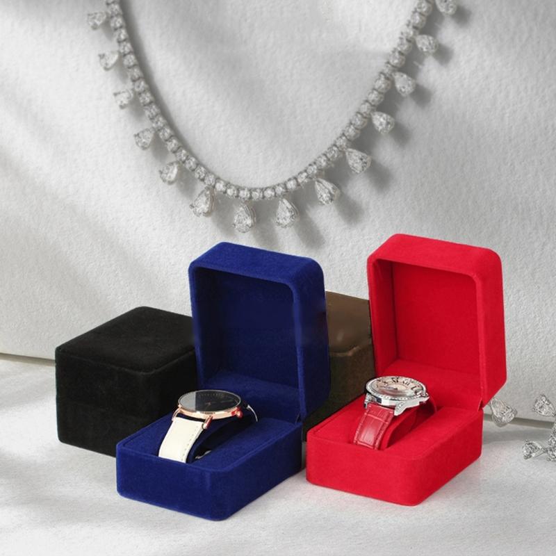 Flannelette Watch Holder Waterproof Storage Box Single Watches Case Jewelry Box