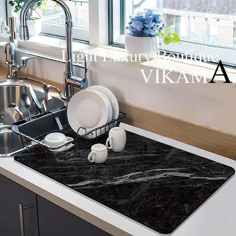 Kitchen Table Mat Coffee Mat Absorbent Mat Kitchen Bathroom Laundry Room Diatom Mud Can Be Washed Non-slip MAT