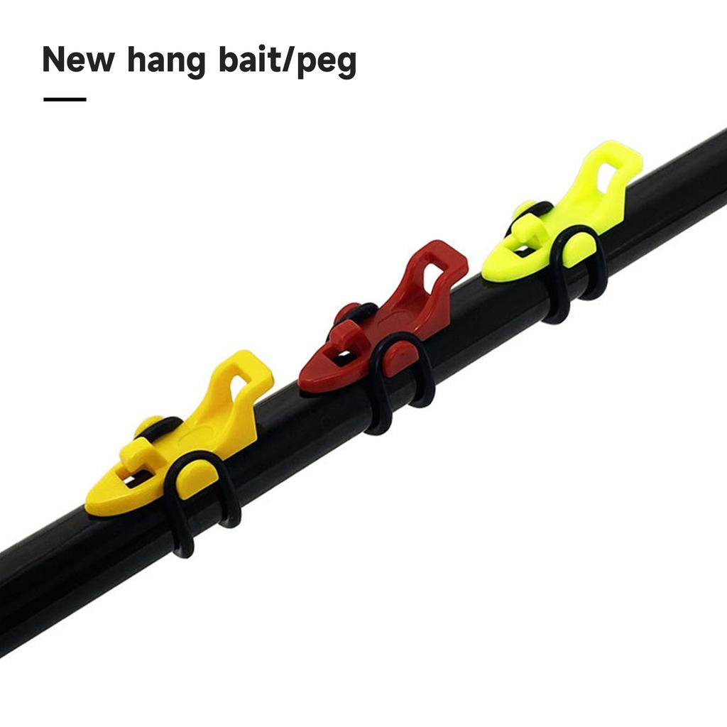 10 Pcs Fishing Hook keeper Holder with 3 Size Rubber Rings Fishing Rod Hook Keeper Baits Hanger Fishing Tackle Gear