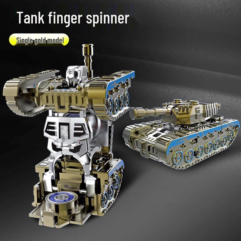Black Technology Gear Chain Fidget Spinner - Portable Decompression Gyro for Adults