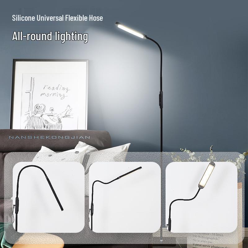 Adjustable LED Floor & Table Lamp with Remote Control, 3 Color Temperatures, 6 Brightness Levels.