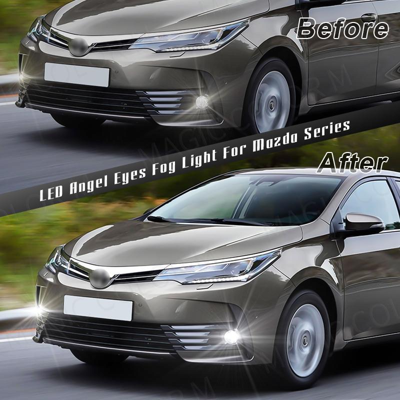 LED Nebelscheinwerfer für Toyota Corolla Camry Yaris RAV4 Prius CHR Hilux Lexus DRL Tagfahrlicht 3,5 Zoll Weiß Gelb