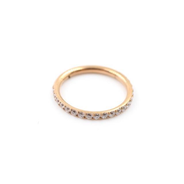1pc Surgical Steel CZ Gem Ear Hoop Tragus Helix Cartilage Earring Septum Ring Clicker Nose Ring Body Piercing Jewelry