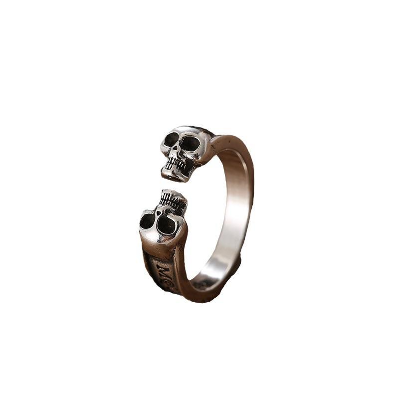Skull Gothic Distinctive Ring For Women Stylishly Crafted In Copper With Size Adjustable