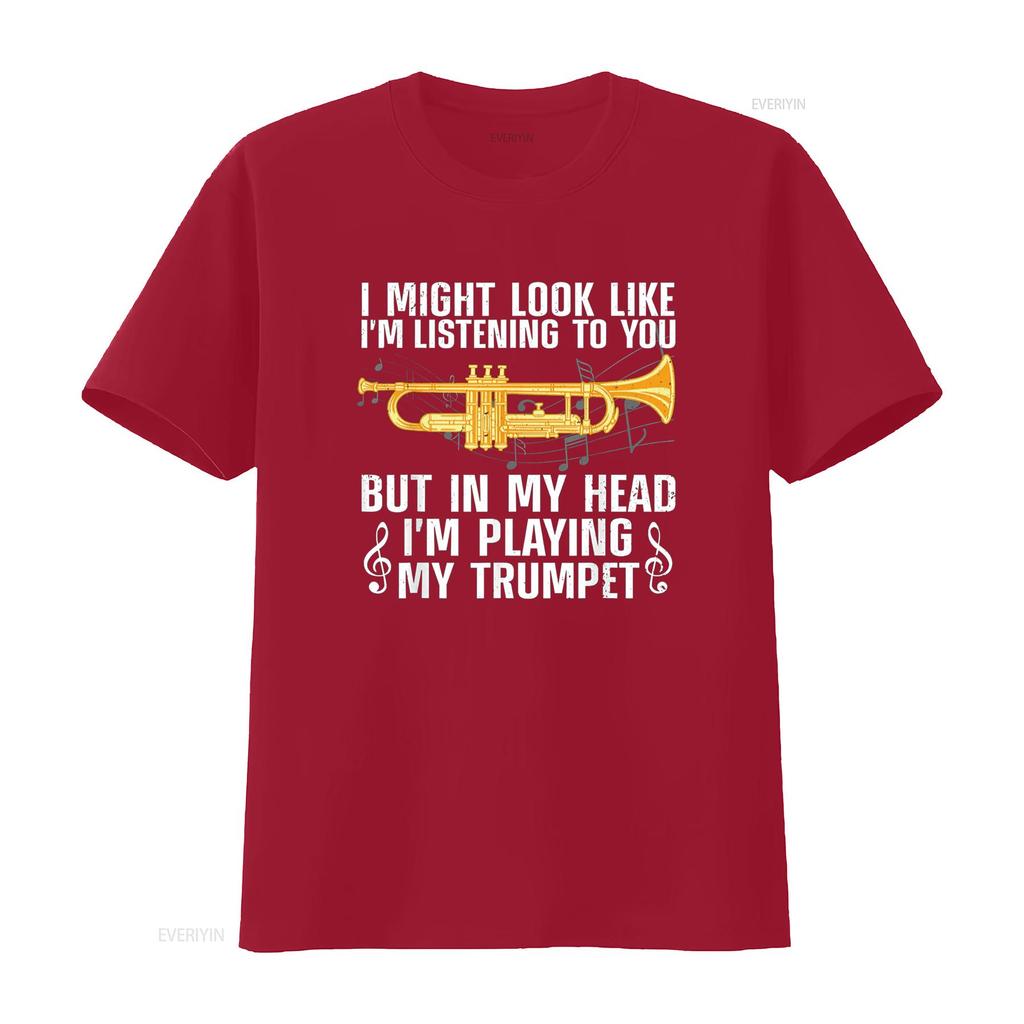 Cool Trumpet For Player Marching Band Geek T Shirt vintage Washed Stretched Stylish Versatile Top For Everyday Wear Comfortable