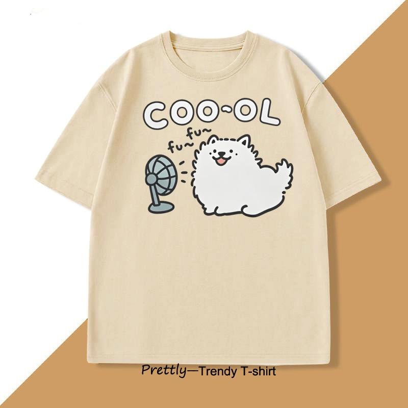 Funny Cute Dog Cool Fan TShirt Men Women Summer Puppy Graphic Tee Adorable Dog Lover Tshirt Harajuku Cotton Short Sleeve Tees
