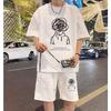 Trendy American-Style Summer Set for Young Men: Short-Sleeved T-Shirt & Five-Point Shorts