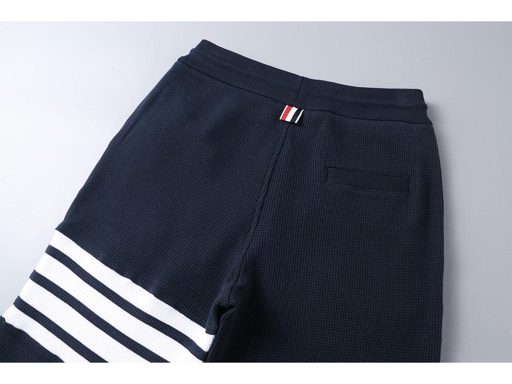 TB JL Four-Bar Waffle Sweatpants: Trendy European & American Loose Casual Trousers for Men & Women, Perfect for Autumn & Winter.