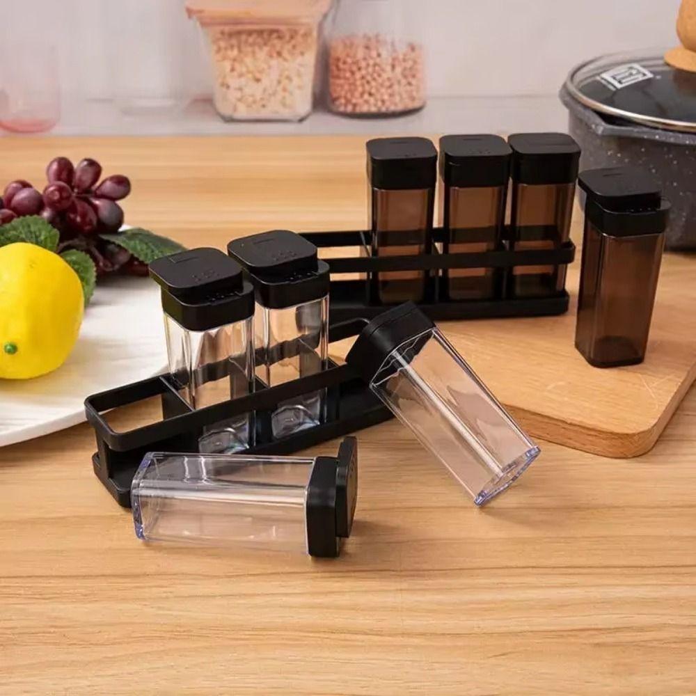 8Pcs Moisture-proof Spice Storage Bottle Sealed Seasoning Jars Set Countertop Storage