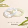White Moonlight Cat's Eye Jade Stone Bracelet: Glowing Exquisite Gift for Her