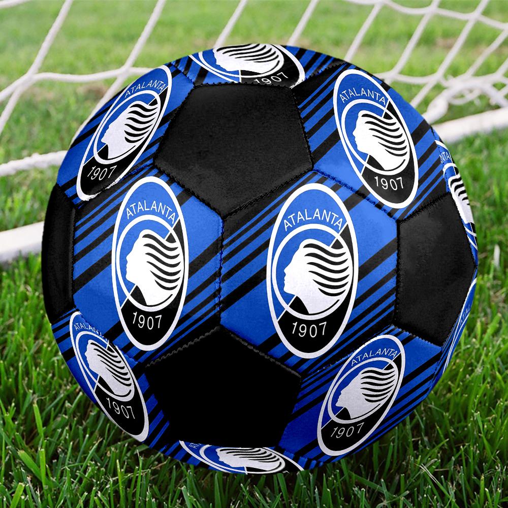 Atalanta BC logo Soccer Ball, colorful, suitable for all ages, machine-stitched, PVC material, competition grade,size5 , durable and high bounce