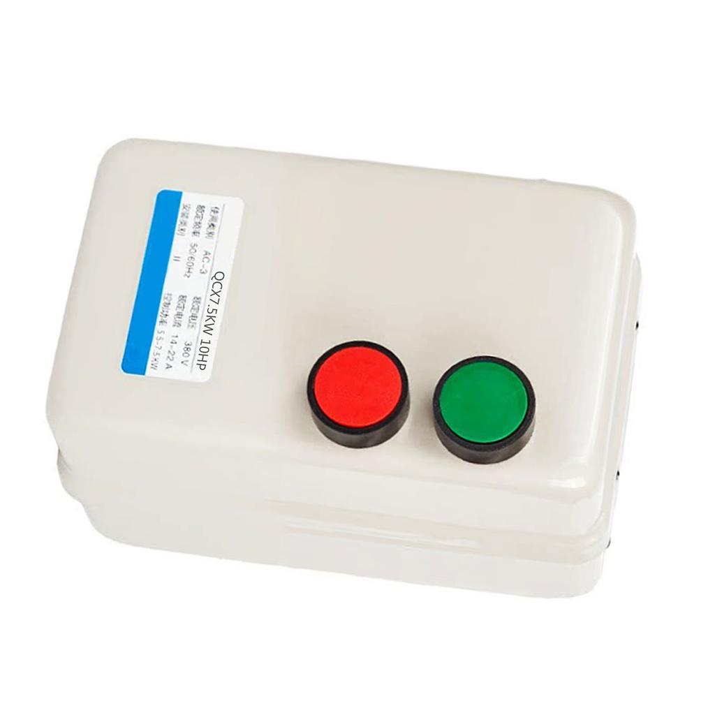 Magnetic Electric Motor Starter 220V 7.5KW 10HP Portable Accessory for Air Compressor Double Phase Switches Control